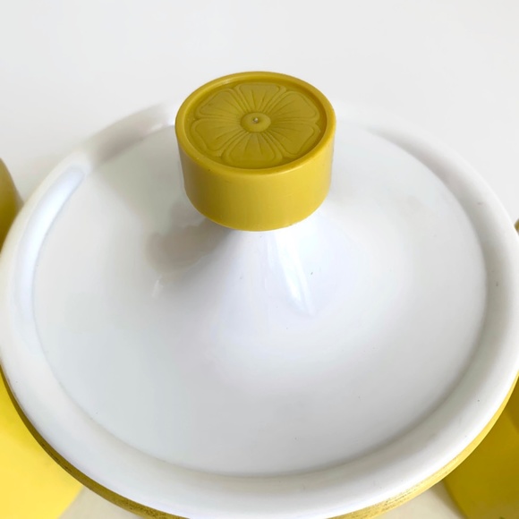 SOLD Vintage Kromex Canister Set Yellow Flowers - Picture 8 of 13